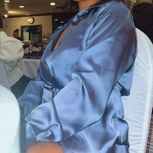 Zara Satin Blue dress